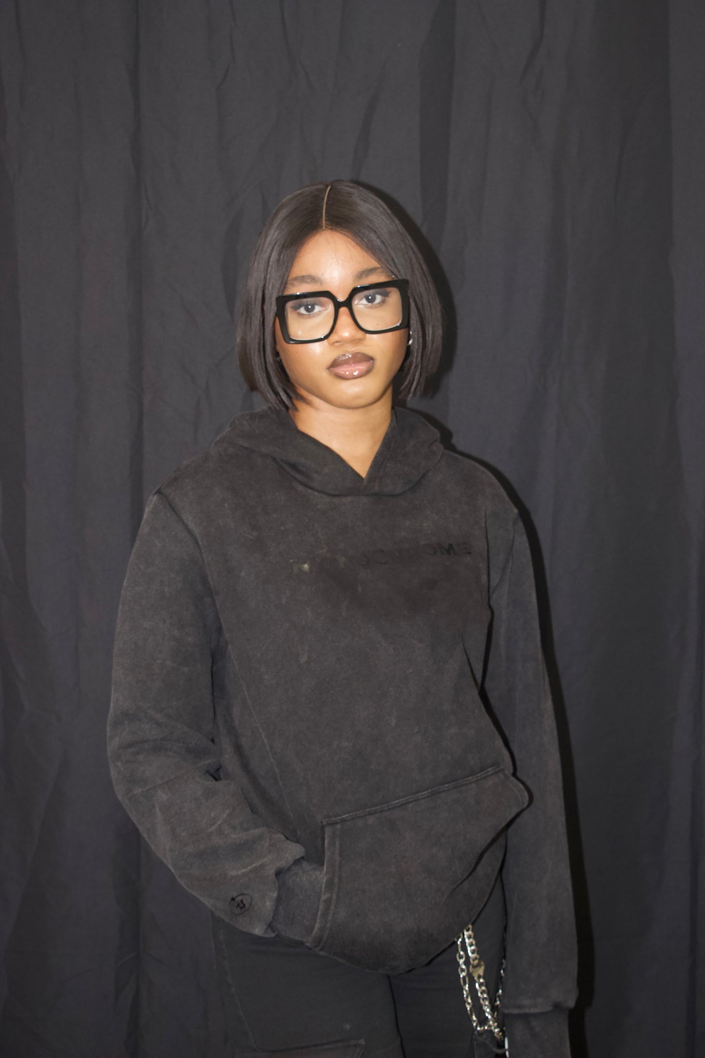 Acid-washed Monochrome Hoodie