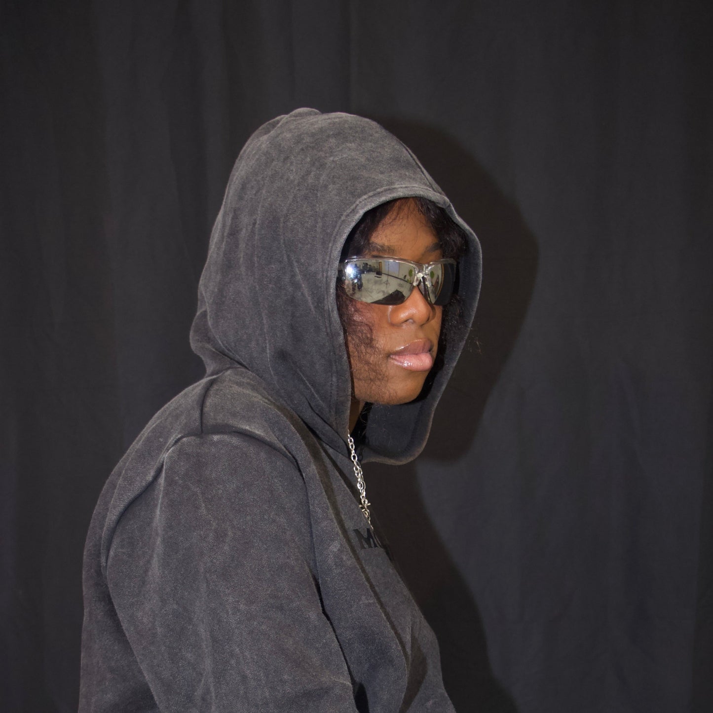 Acid-washed Monochrome Hoodie